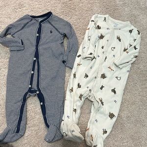 Ralph Lauren baby button up footie 6months